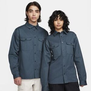 NEW!! Nike SB Tanglin Woven Skate Button-Up Long Sleeve Shirt. Unisex XS